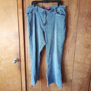 Zana Di Jeans Womens Size 20 Blue Ramie Cotton Blend Straight Leg Stretch Denim
